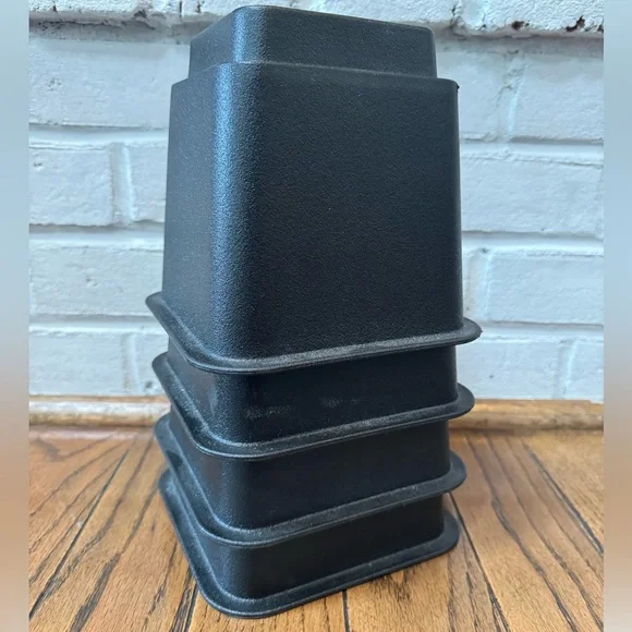 Black Bed Risers Set of 4 - Picture 2 of 4